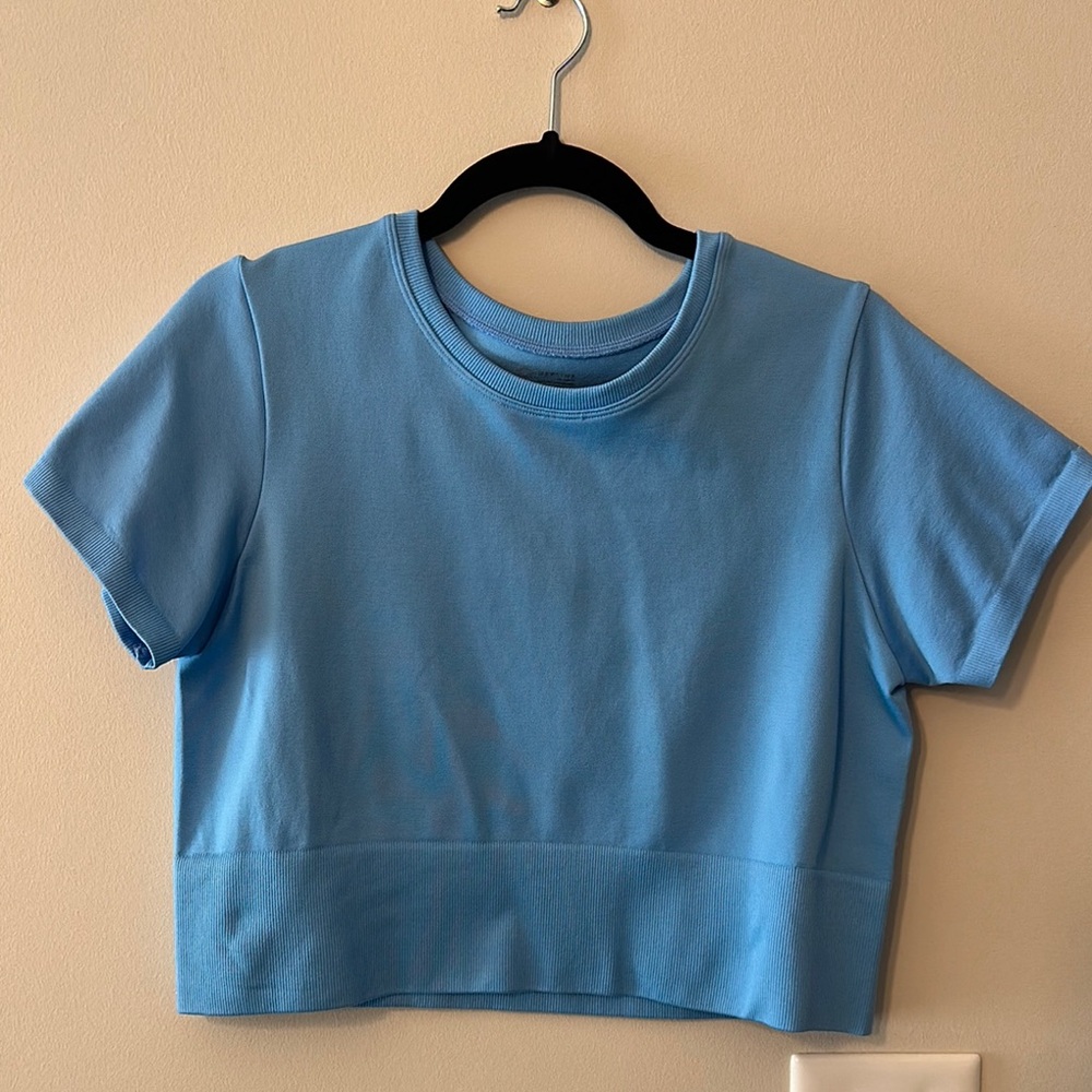 Aerie Blue Activewear Crop Top